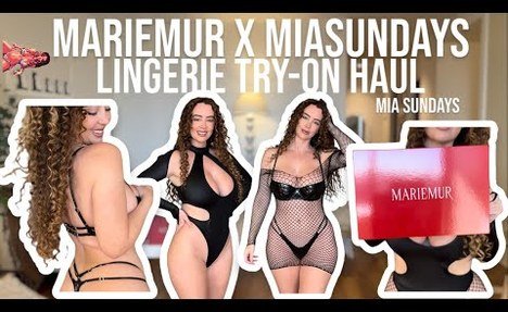 MARIEMUR X MIASUNDAYS lingerie try-on haul | video review | Leather