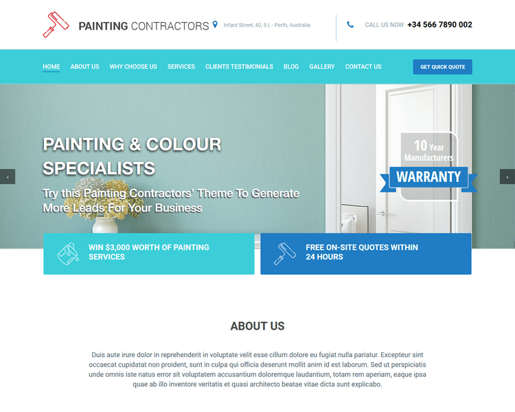 Painting Contractor site Templates Trypedestal
