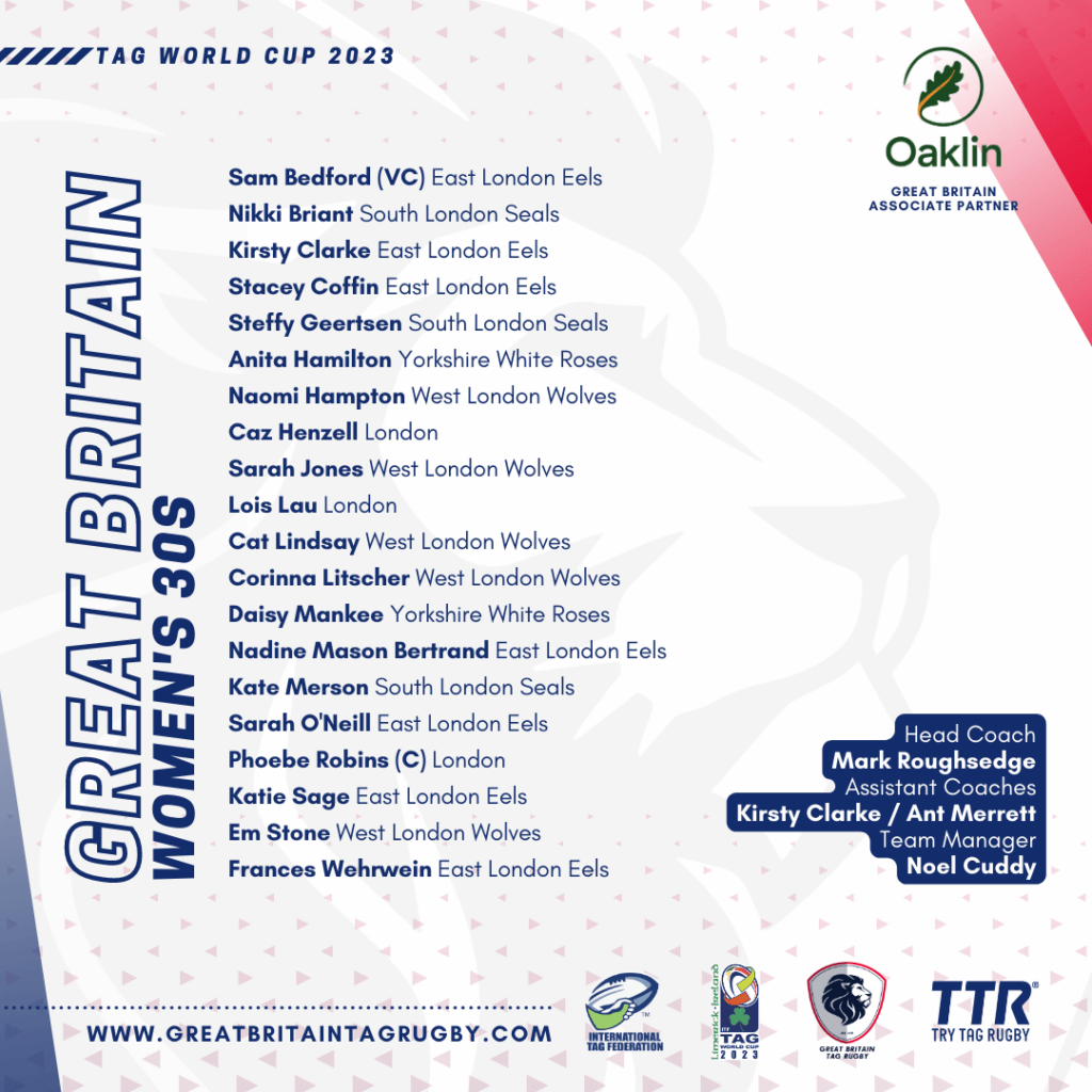 Great Britain World Cup Squads Named Try Tag Rugby