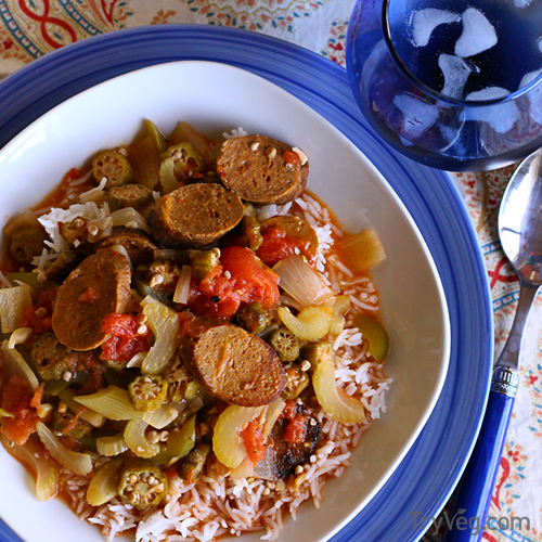 Vegan Sausage Gumbo TryVeg