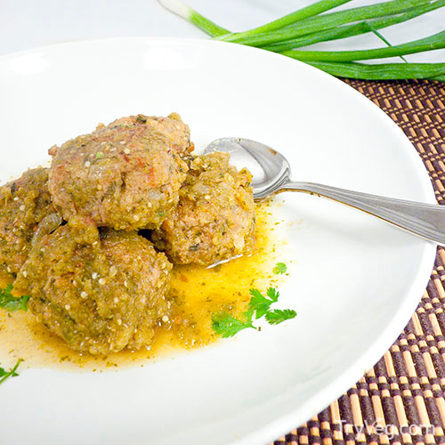 Vegan Meatballs with Salsa Verde Recipe TryVeg