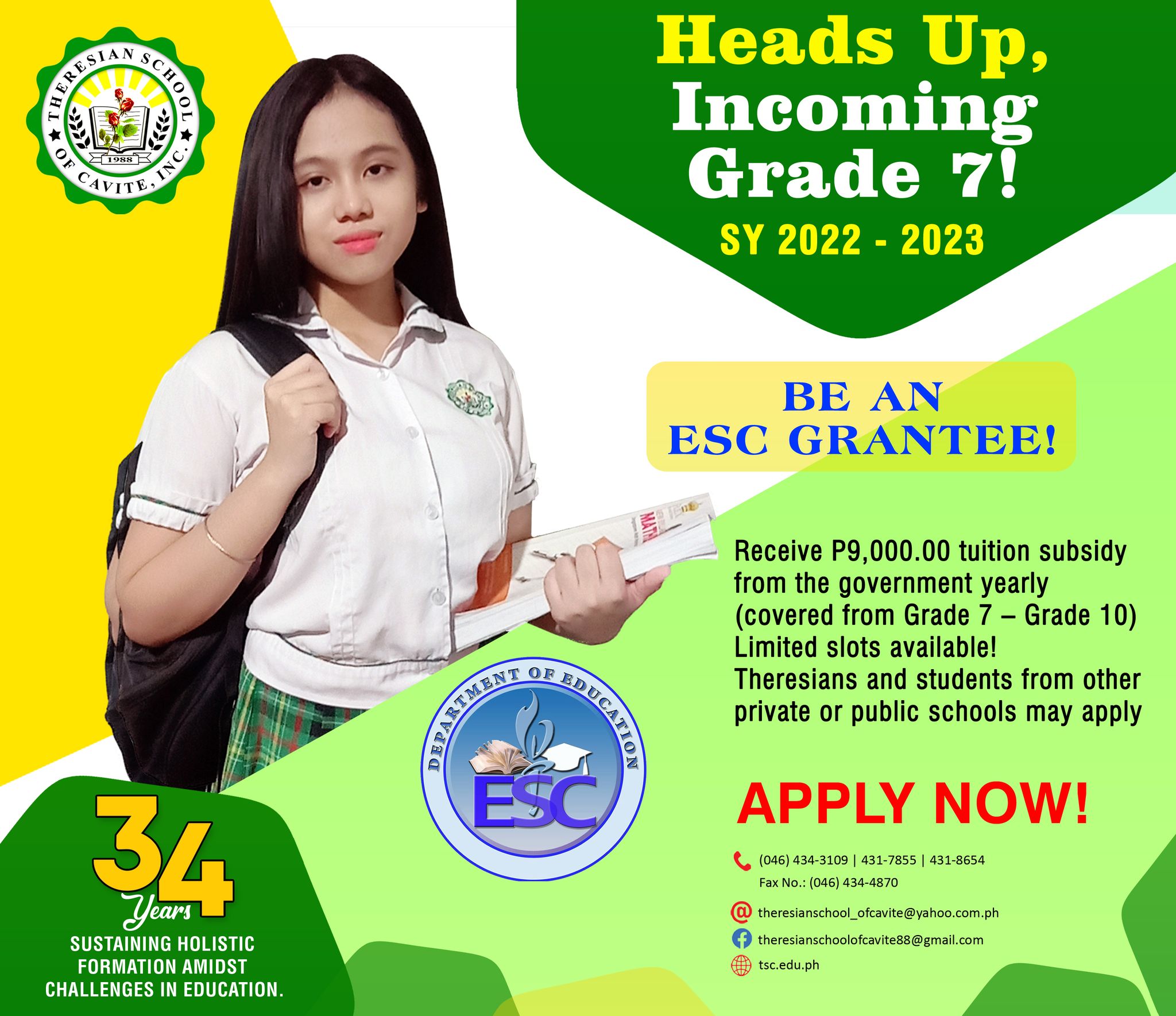 THERESIAN SCHOOL OF CAVITE Where Holistic Formation Begins