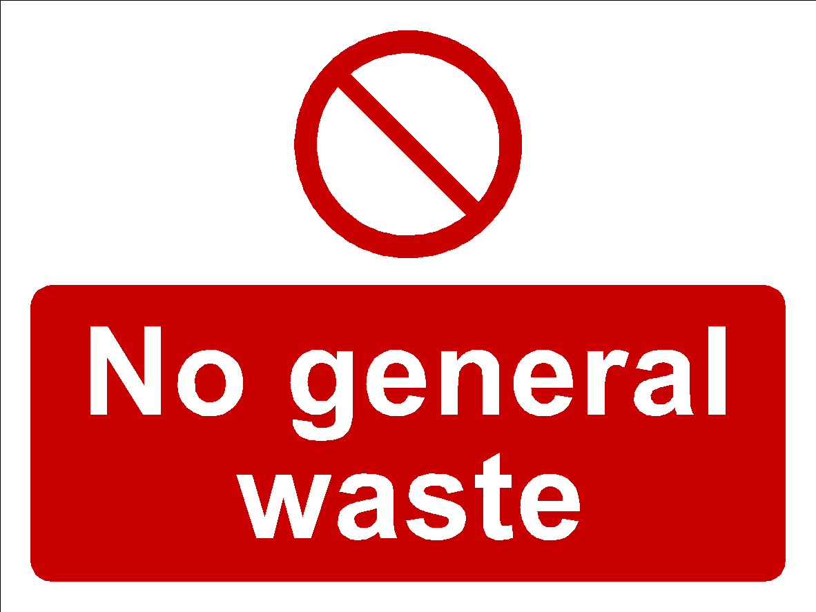 No General Waste TSC Signs