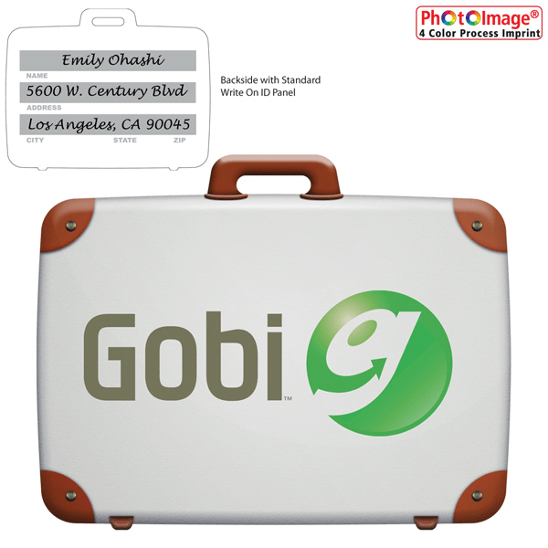 Suitcase Luggage Bag Tag with Printed ID Panel Image Masters