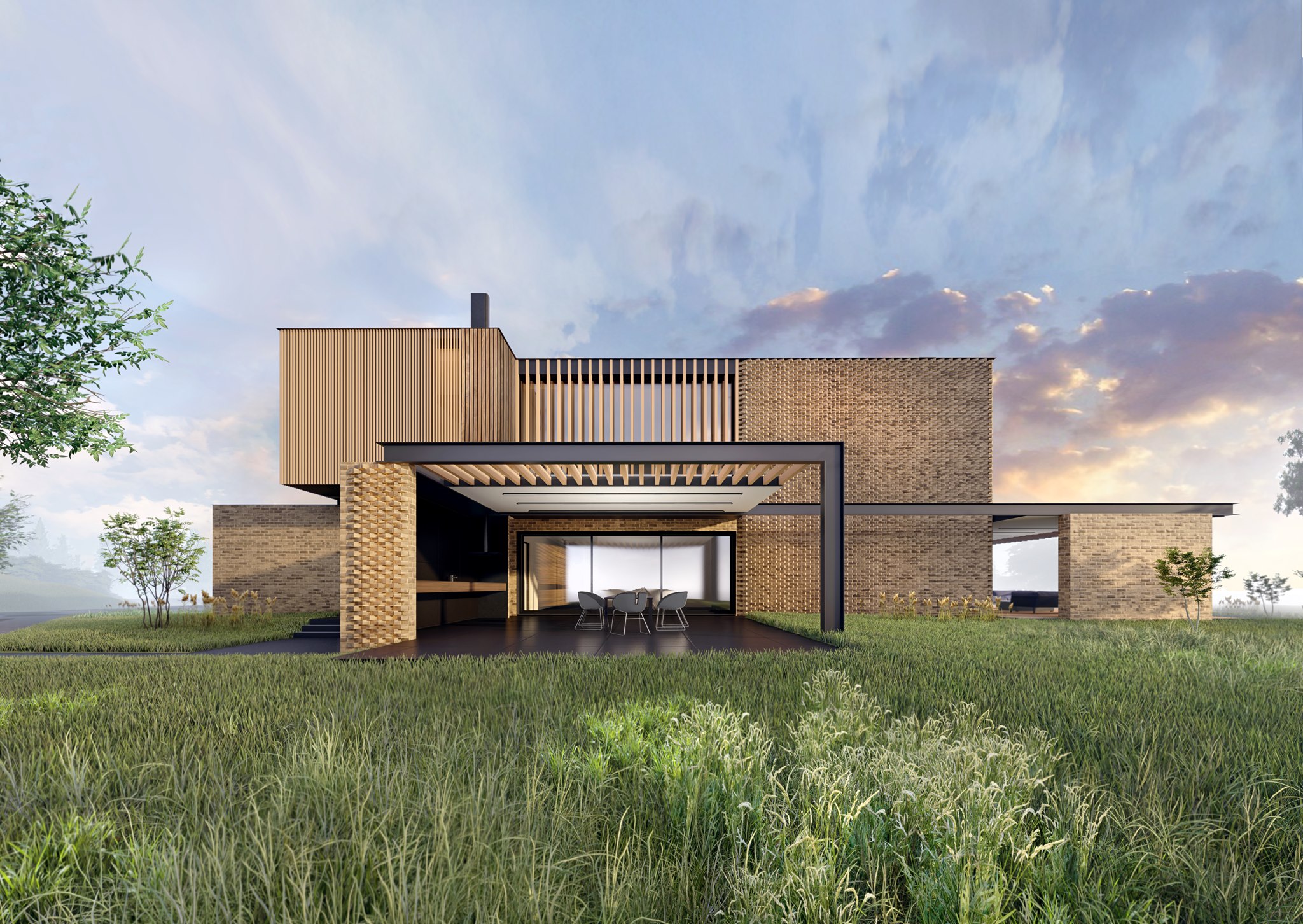 Typical cottage for a town in Nursultan, Kazakhstan. Цех