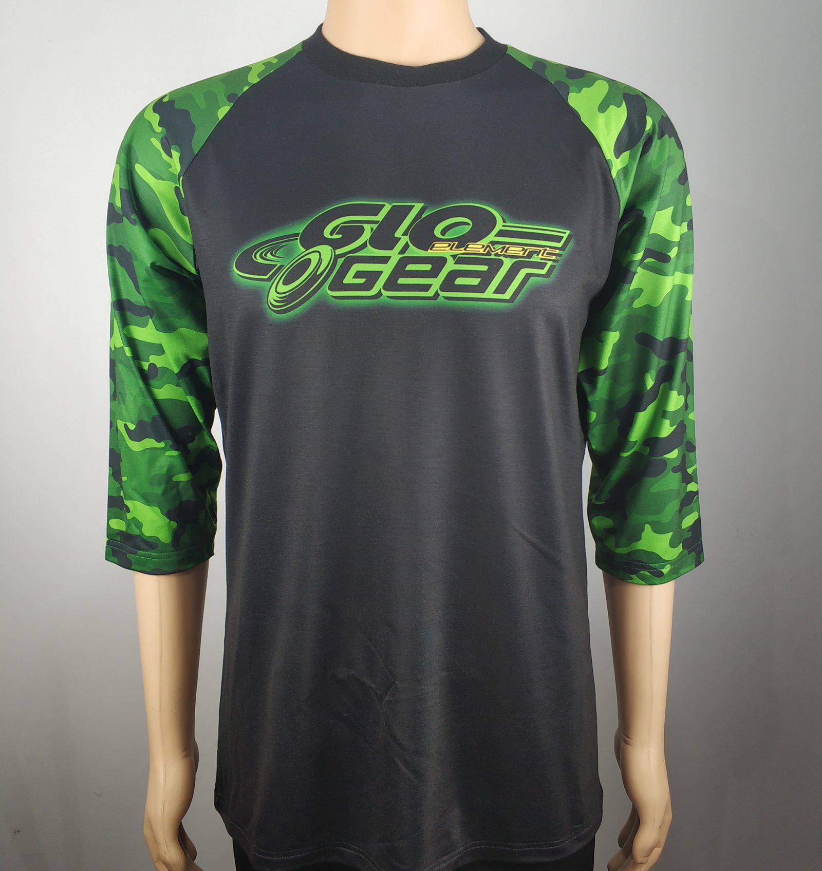 Custom made fashion printed 3/4 sleeve t shirts