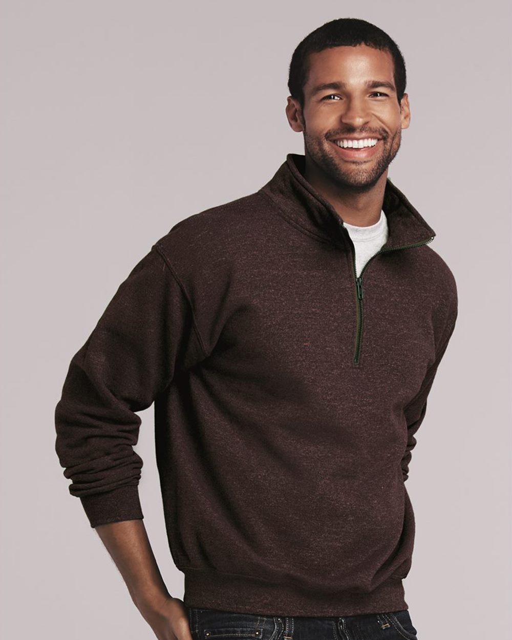 Heavy Blend QuarterZip Cadet Collar Sweatshirt Gildan G18800