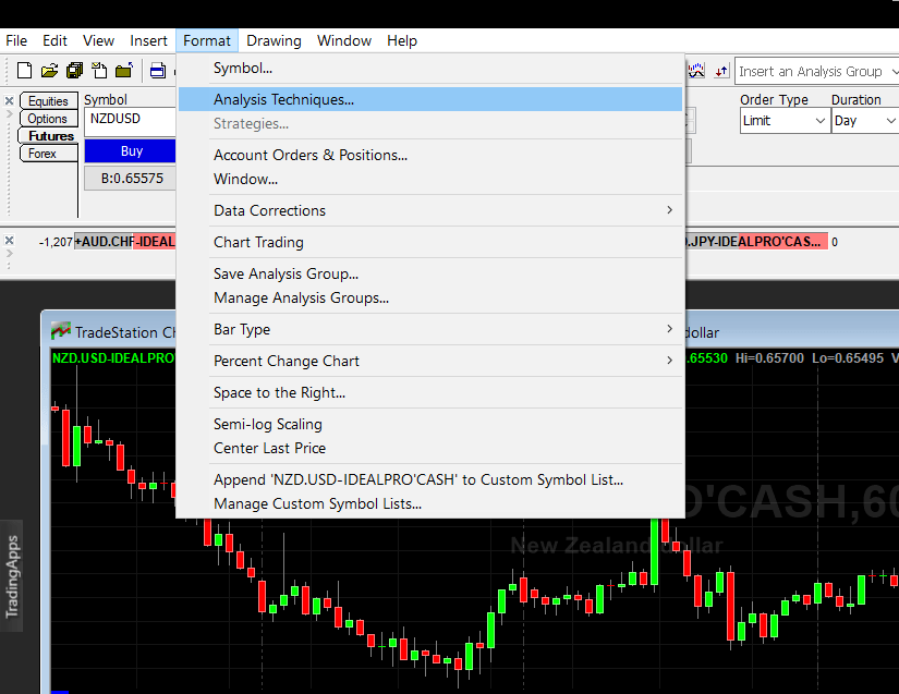 Configuring the Dynamic Renko Indicator for TradeStation Quantum