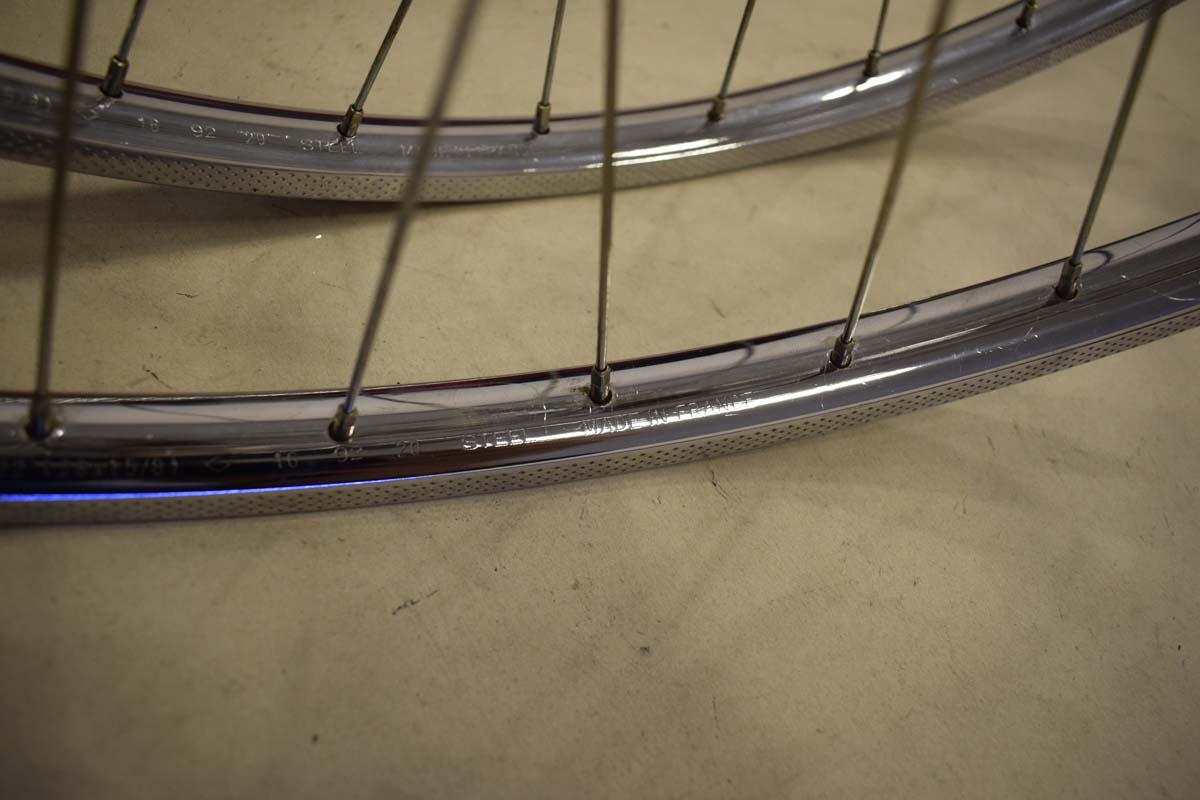 Nos Vintage Road Racing Wheel Set Rigida rims chrome 36 hole Sachs hubs mailard freewheel 6