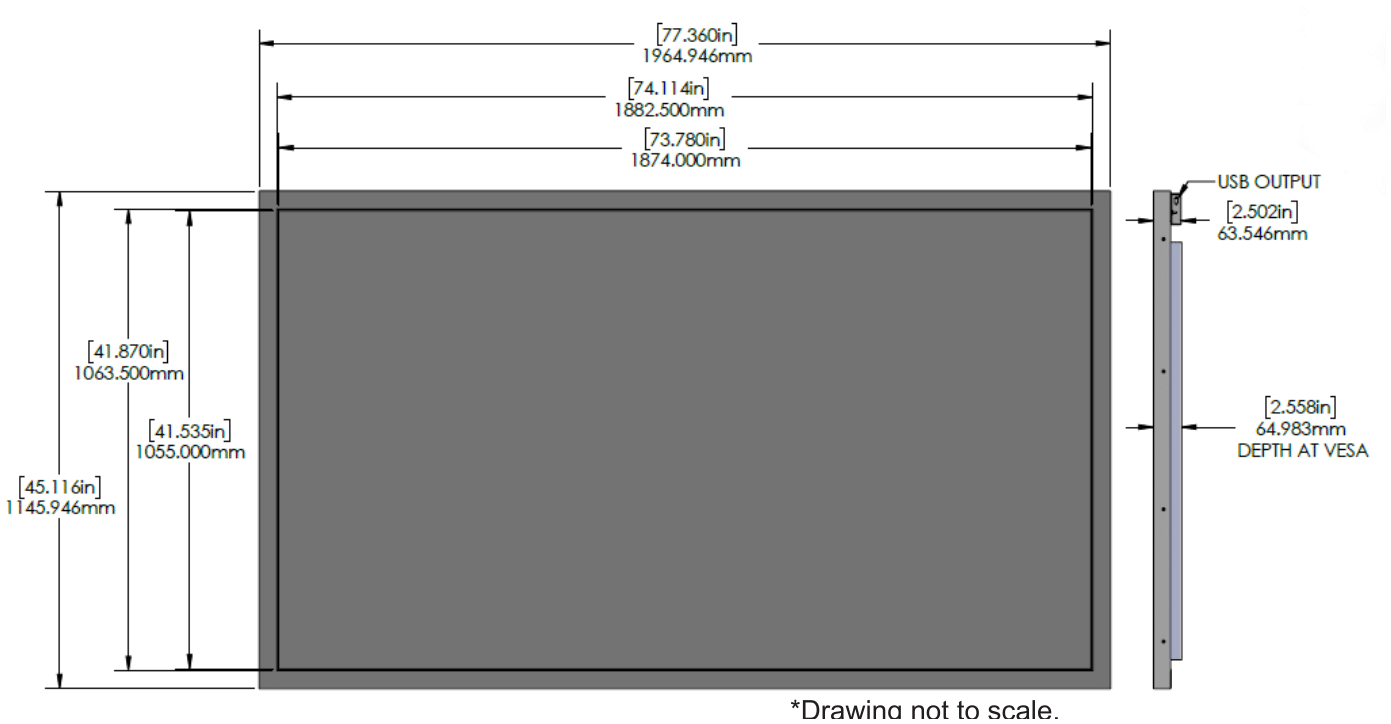 85" Integrated Touchscreen Display (QM85R-B, QB85R-B) - TSI Touch