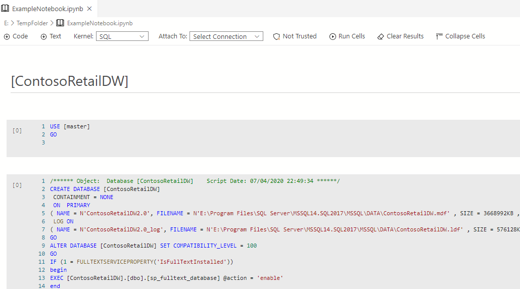 You can now script your database objects as a Notebook using SQL Server
