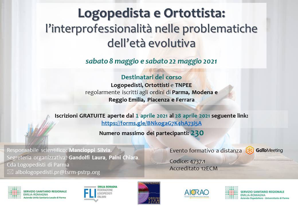 Logopedista E Ortottista: L'interprofessionalità Nelle Problematiche Dell'età Evolutiva – Ordine Tsrm Pstrp Della Provincia Di Parma 720_x_1040_jpg
