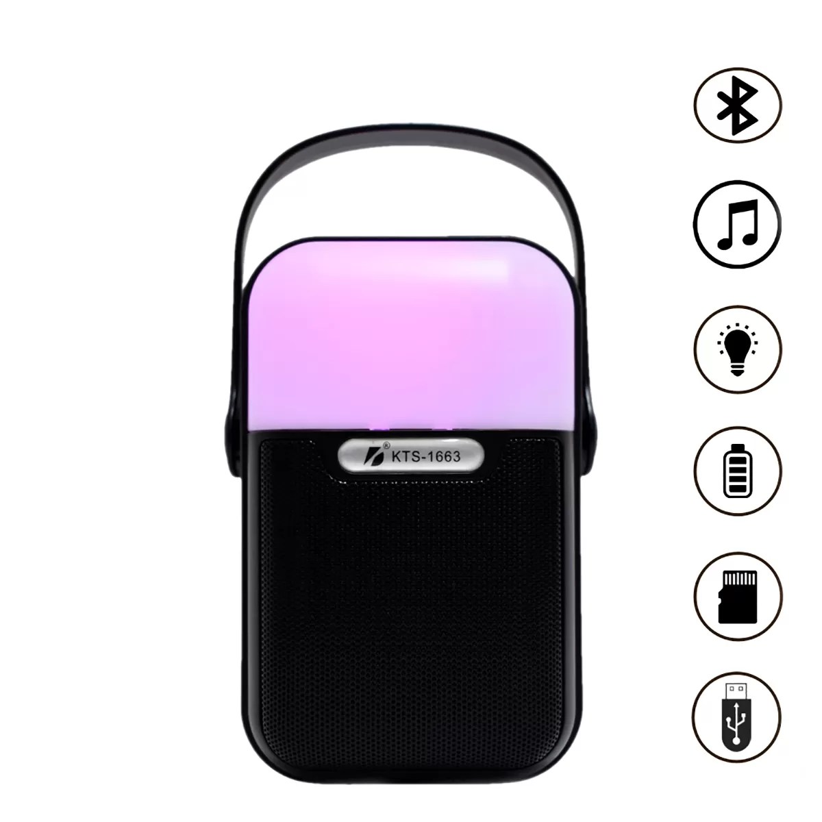 KTS1663 BT/ FM Wireless Portable Speaker LED TSTAR Electronics Products
