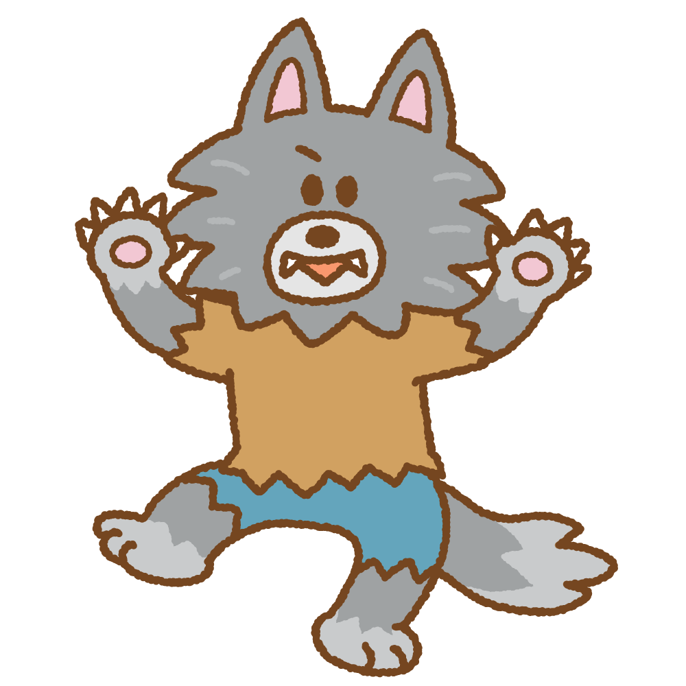 オオカミ男のイラスト 商用OKの無料イラスト素材サイト ツカッテ