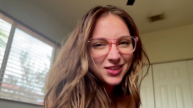 Brother Step Sister One More Time - Nerd Teen Pov WankTip Video