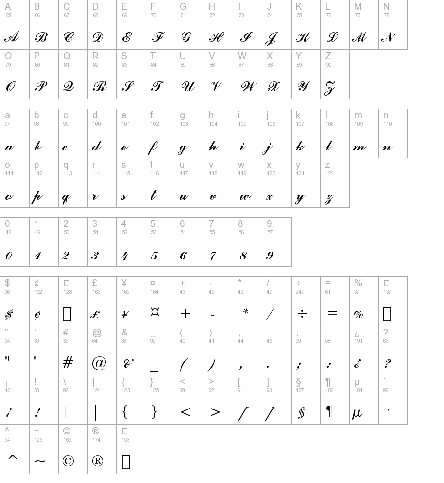 CommercialScript Regular truetype font