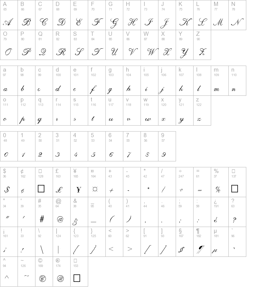 Regency Regular truetype font