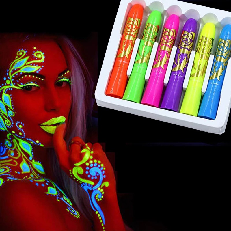 UV Neon Face Paint Stick 6 Pk Things That Glow Store
