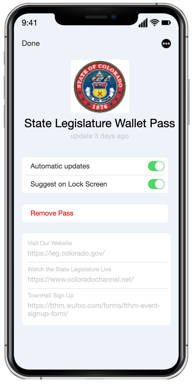 Digital Wallet Pass Applications TTHM