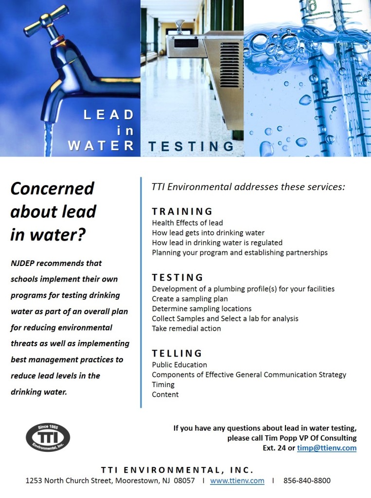 Lead in Water Testing Guidance for Schools and Child Care Facilities