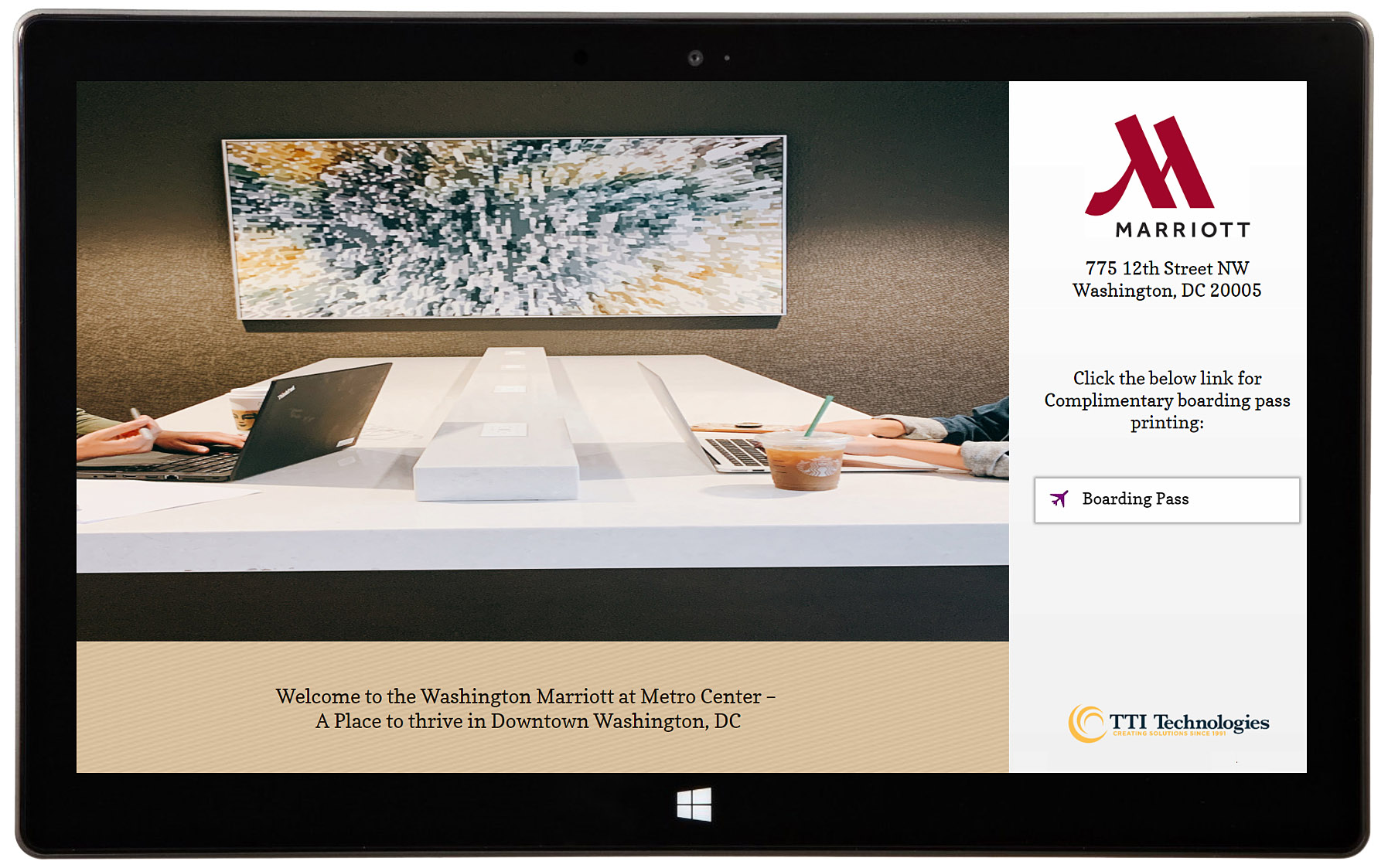 Hotel Lobby Tablet LobbyTablet™ TTI Technologies