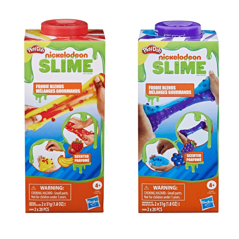 PlayDoh Nickelodeon Slime Foodie Blends, Waterfall Slime, and Super