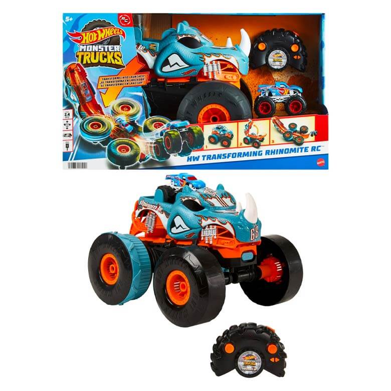 Hot Wheels Monster Trucks Transforming Rhinomite RC Launcher | TTPM