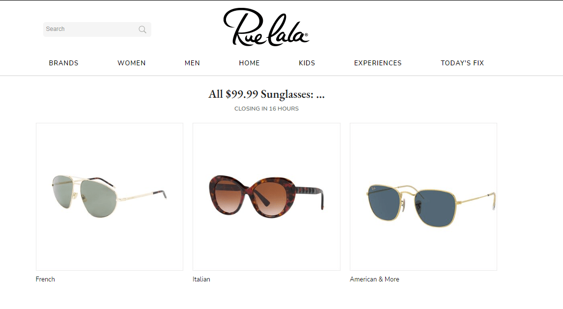 最新Rue La La折扣码2024优惠券ruelala美国官网大牌墨镜闪购一律99 新人额外85折全球好物榜