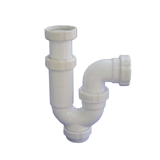 EXTENSIBLE CURVED SIPHON WITH LOCATED NUT TUBOSUR Tuberías del Sur SL