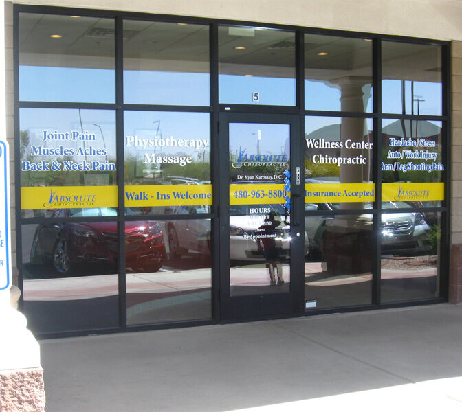 Vinyl Window Lettering lasts longer in the heat of Arizona.