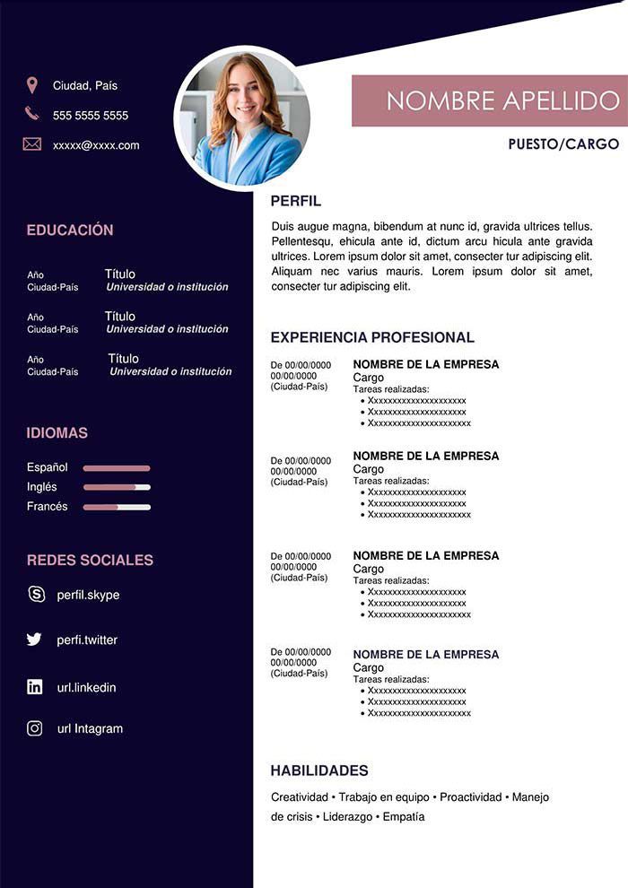 ᐉ Ejemplo de Currículum mercadólogo Plantilla + Guía
