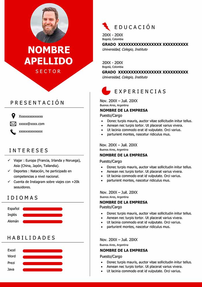 ᐉ Ejemplo de Currículum policía Plantilla + Guía
