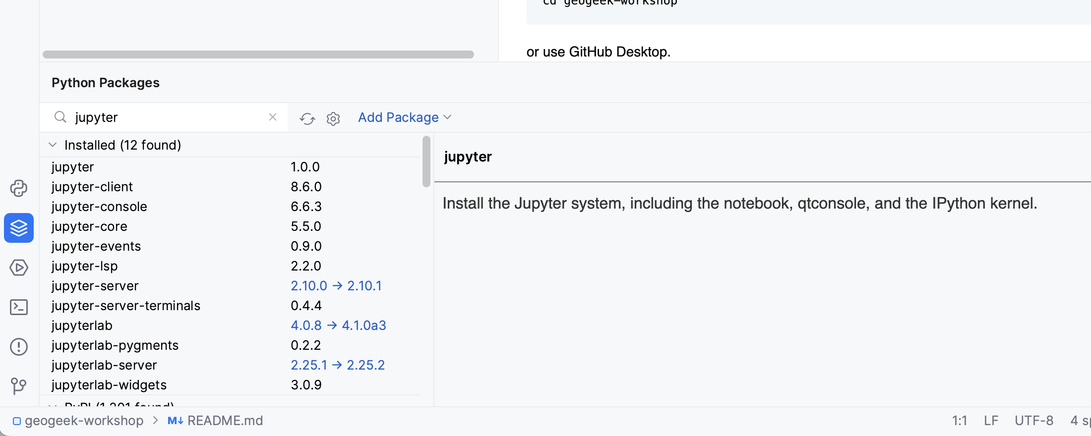 Jupyter Lab & Notebooks geogeeks