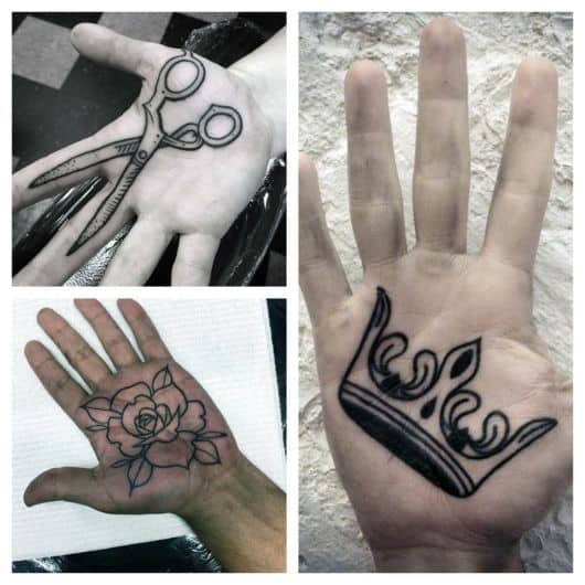 Tatuagem Na Palma Da Mão Inspirações Tatuagem na palma da mão Dói? + 50 ideias, fotos e dicas incríveis!