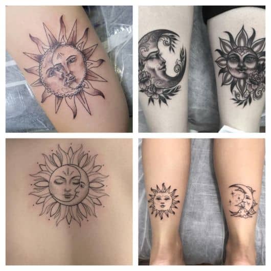 Tatuagem de sol e lua 55 ideias que vão te encantar Tatuagem de Sol 70 Ideias maravilhosas para você se encantar