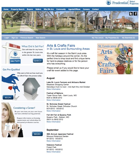 St. Louis Arts and Crafts Fairs Prudential Select Properties