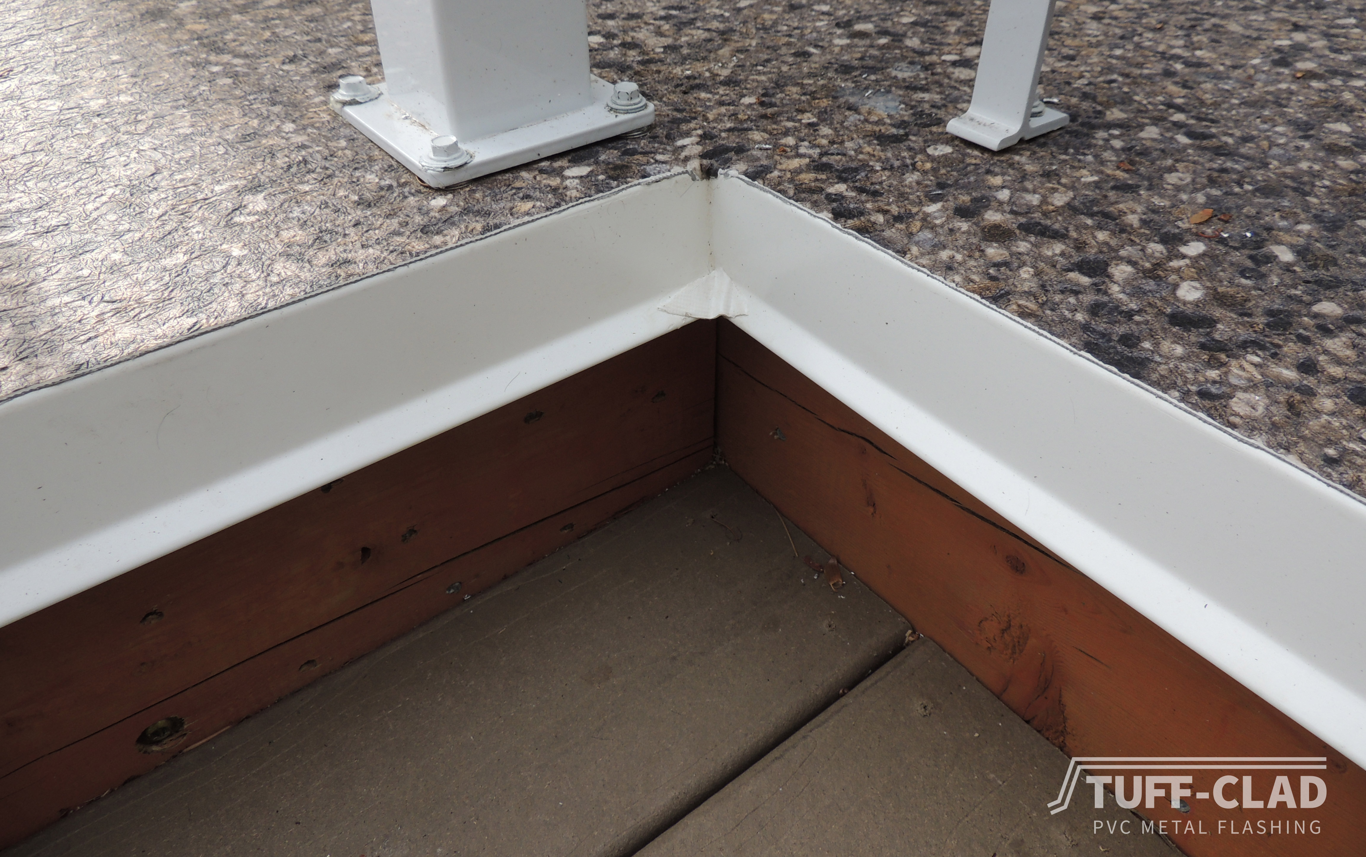 Tuff Clad PVC Metal Flashing for Vinyl Decking by Tufdek