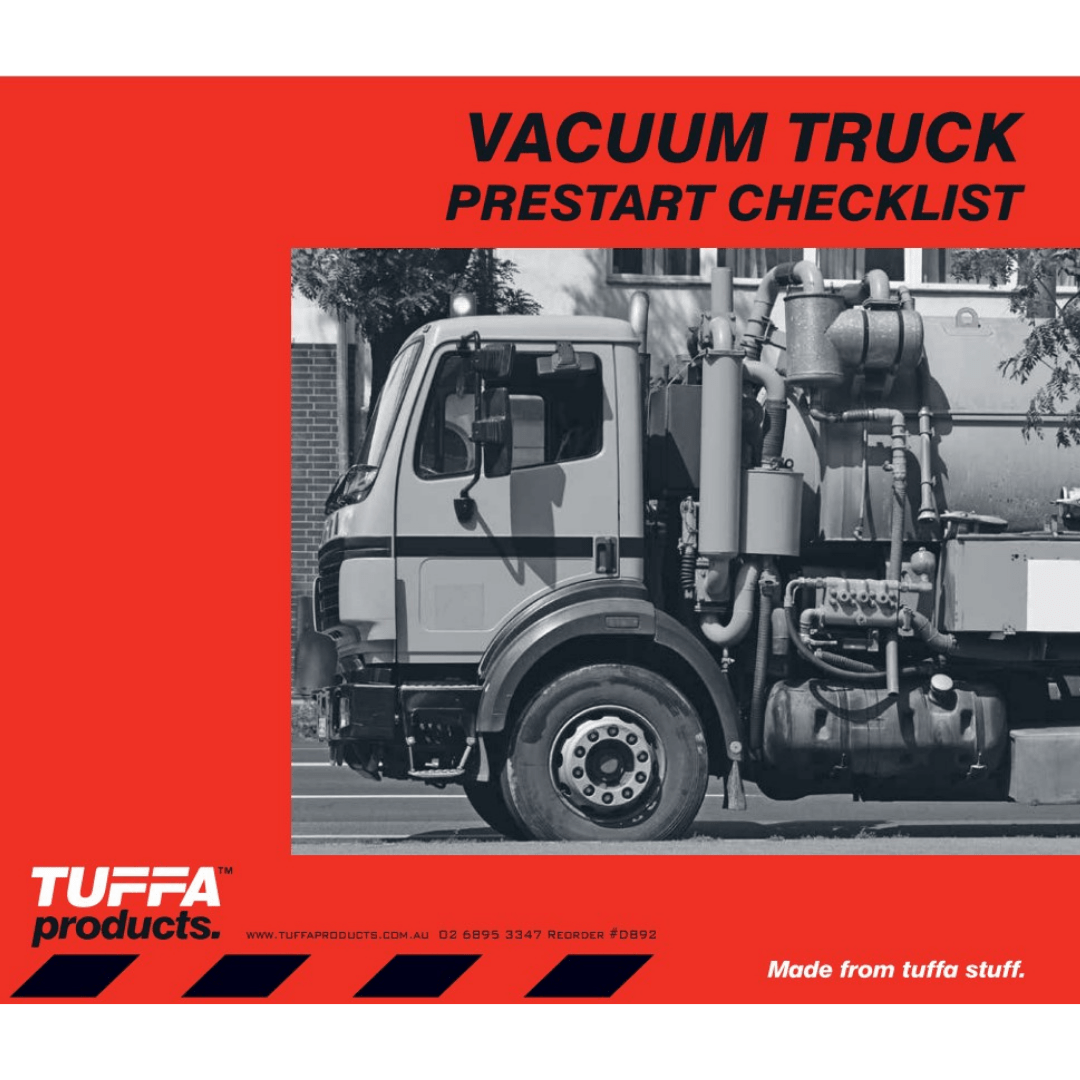 Vacuum Truck Prestart Checklist Books TUFFA Products
