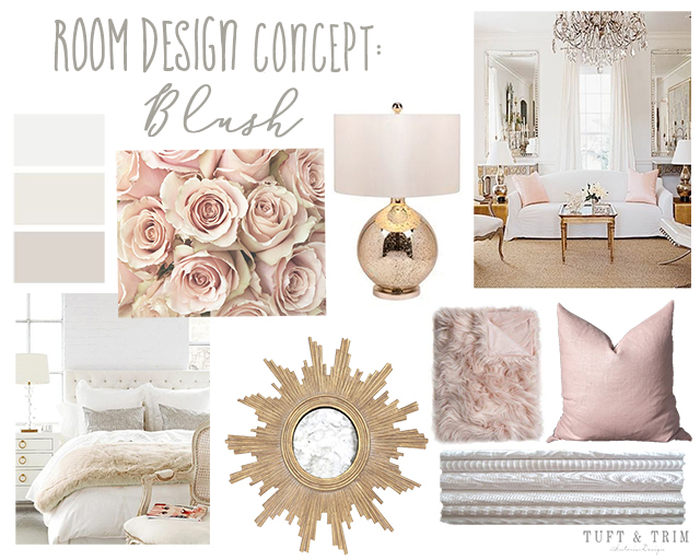 Room Design Reveal Elegantly Blush Tuft & Trim
