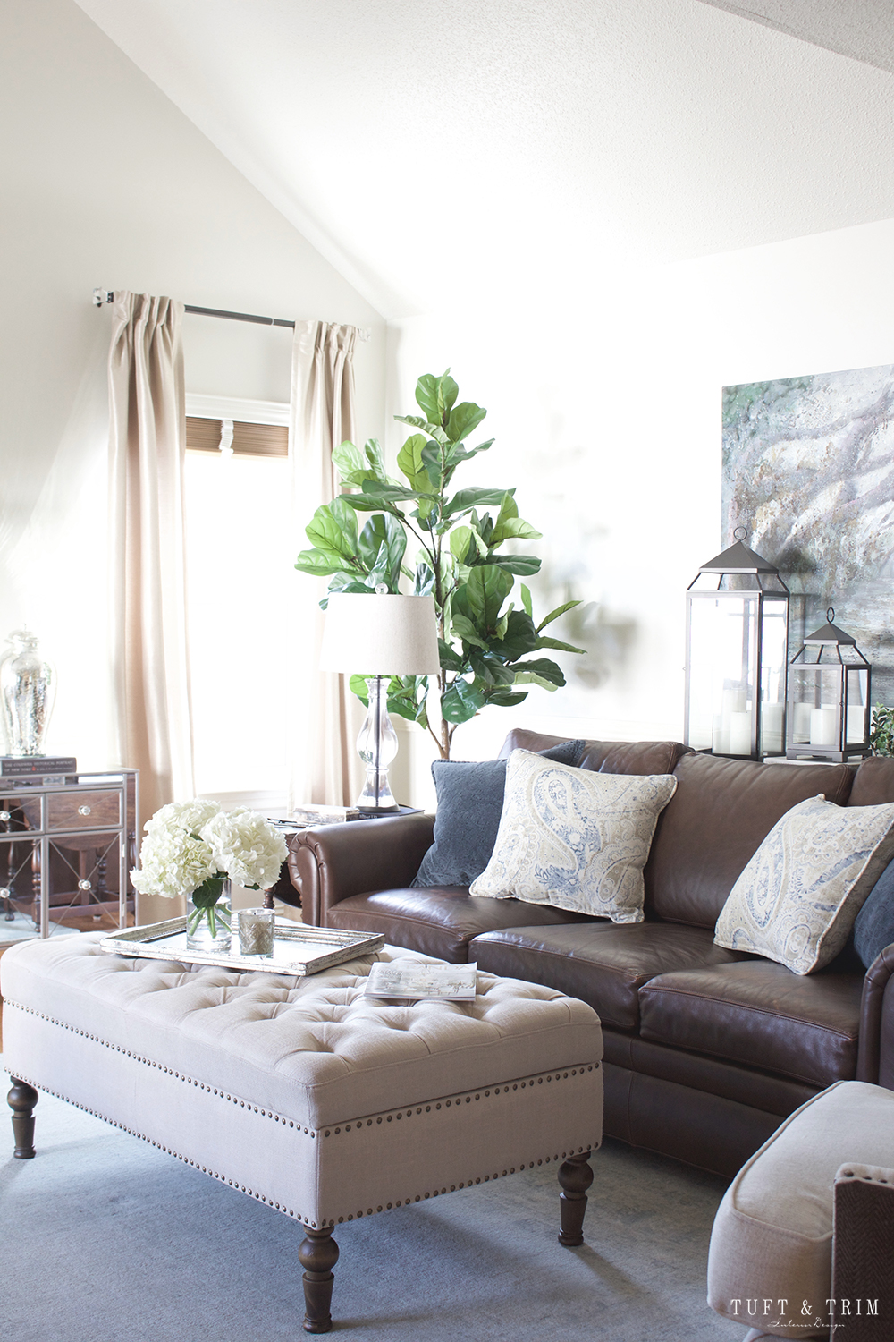 Before and After A Living Room Transformation Tuft & Trim