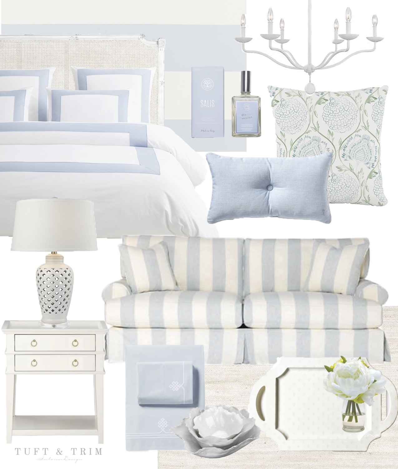 Friday Favorites French Blue & Cottage White Tuft & Trim
