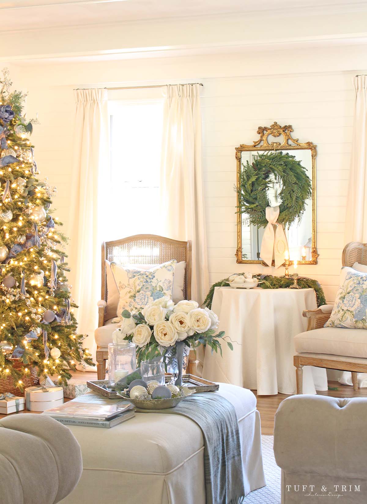 Blue Country Living Room