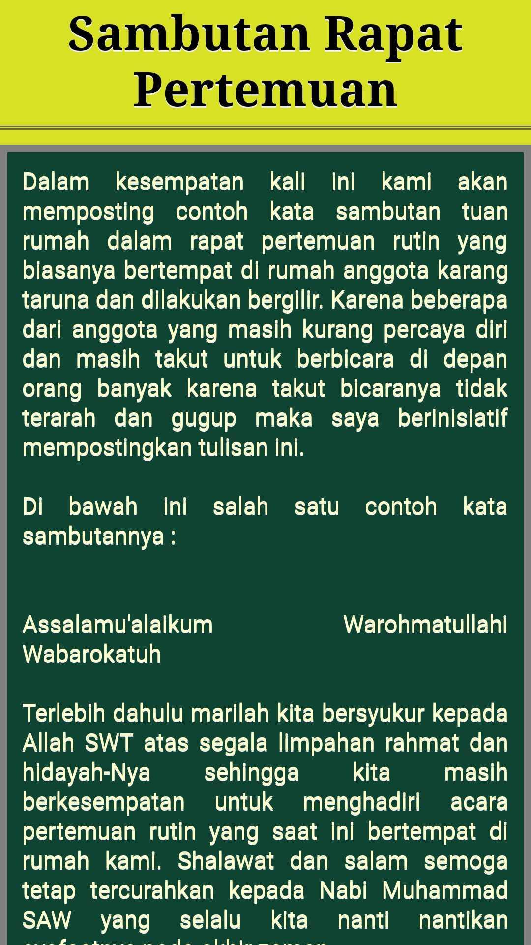 Kumpulan Contoh Kata Sambutan Tuan Rumah Dalam Acara Resepsi Pernikahan