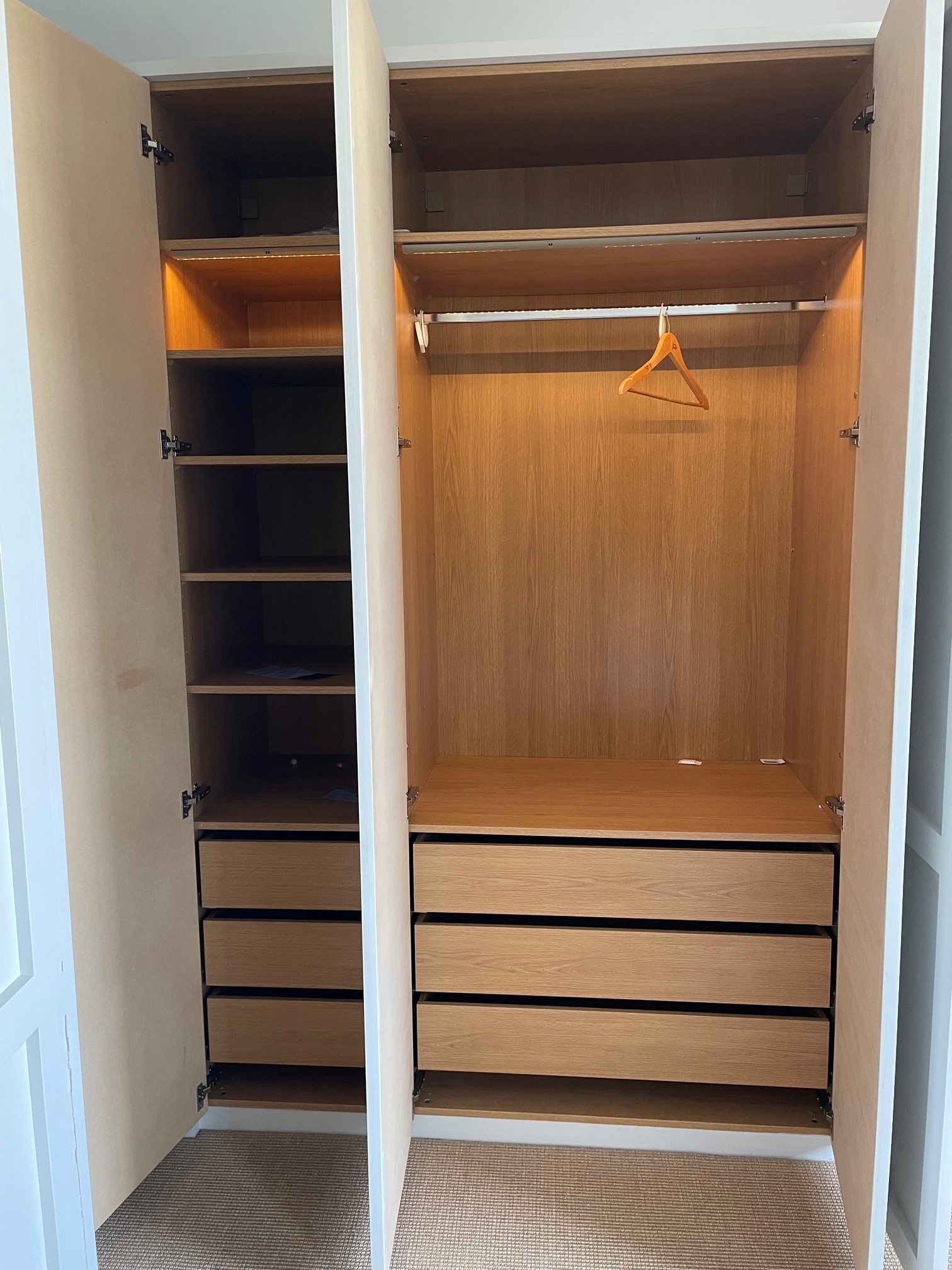 Bespoke Wardrobes with Ikea Inners Used The Used Kitchen Company