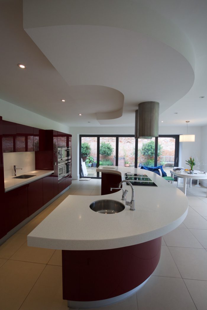 Approx 8 yr old Biefbi Spa Cucine Used Kitchen Units with Island, Corian Worktops and Siemens