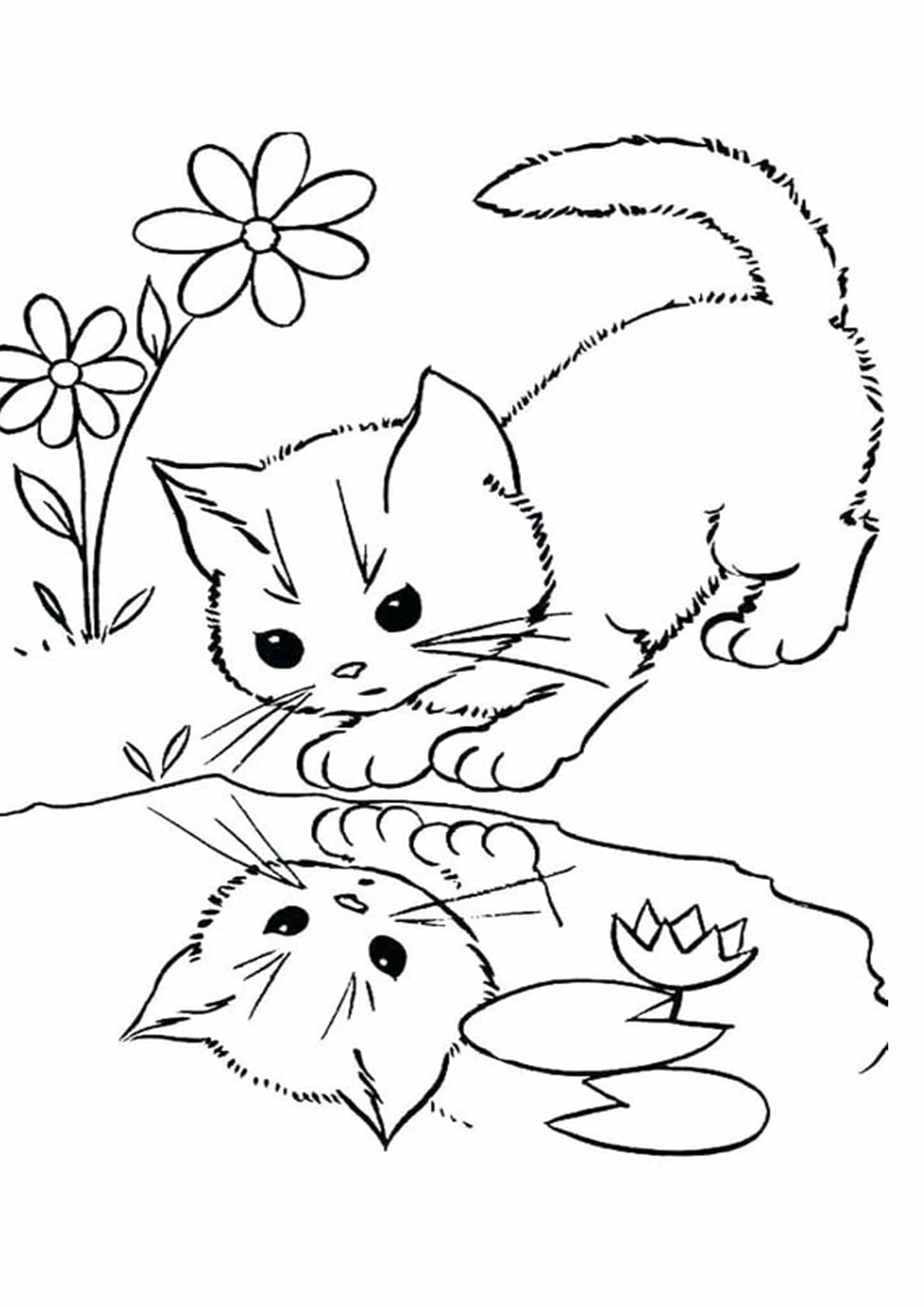 Free & Easy To Print Kitten Coloring Pages - Tulamama