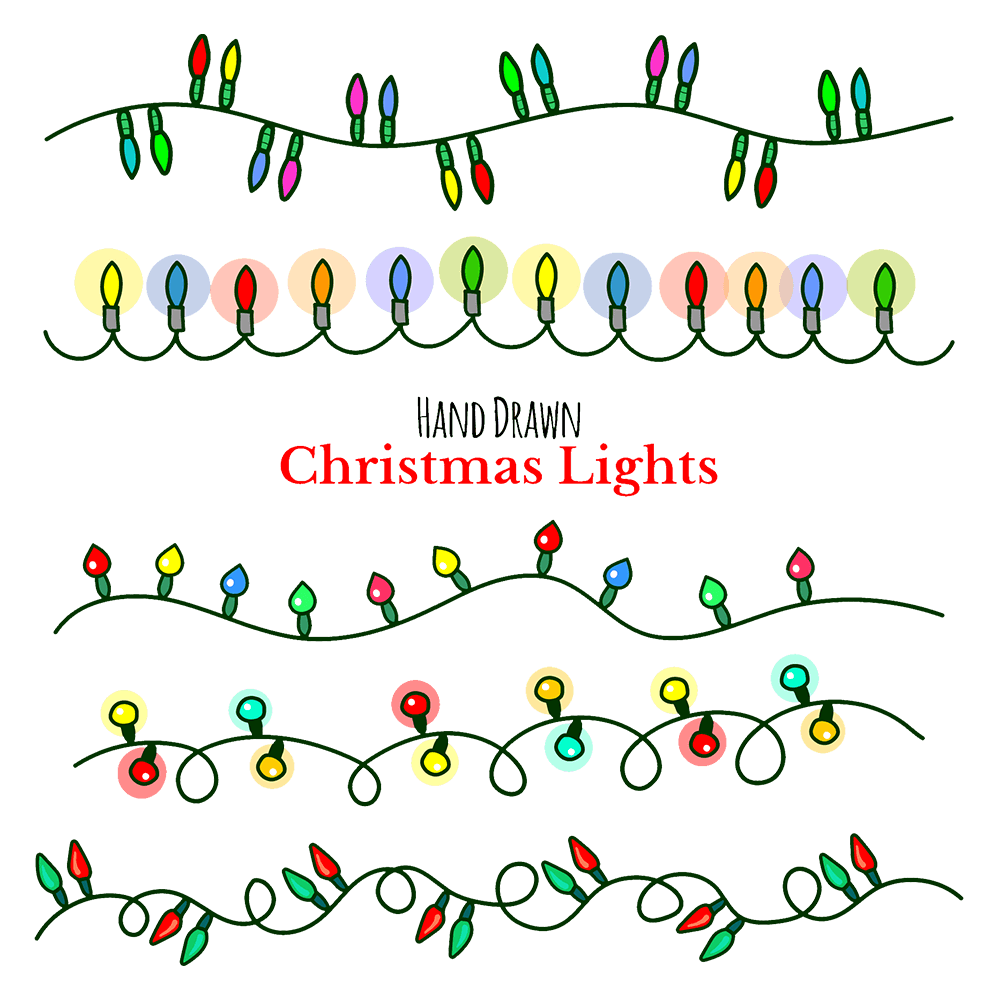Free & Cute Christmas Lights Clipart For Your Holiday Decorations