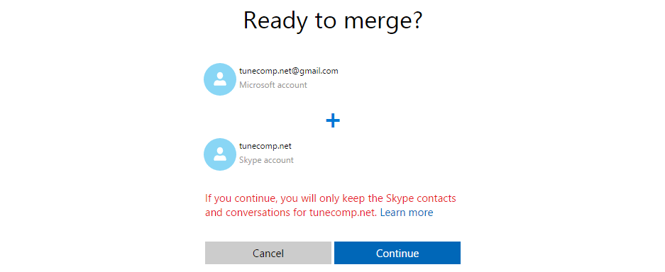 Merge Skype Account With Microsoft Account To Change Skype Password