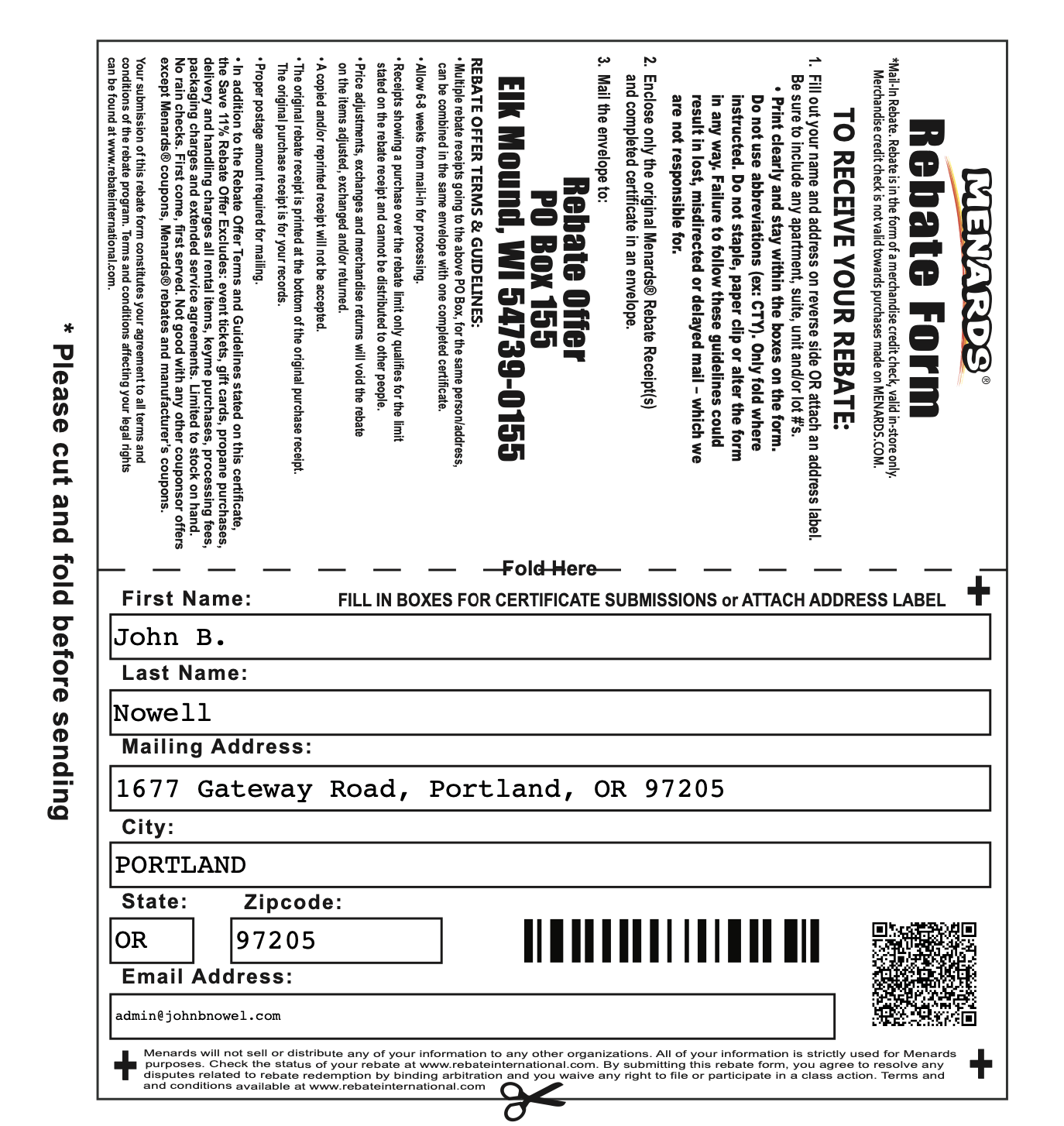 Menards Printable Rebate Forms FREE Printables