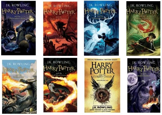 Harry Potter Full Book Series (8 Books) By J. K. Rowling - Tunique Bd